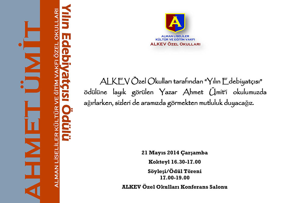 Ahmet Ümit ALKEV Özel Okulları'nda