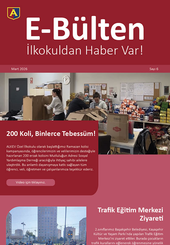 ALKEV Özel İlkokulu Mart 2026 Bülteni