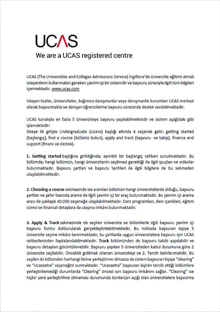 We are UCAS registered centre